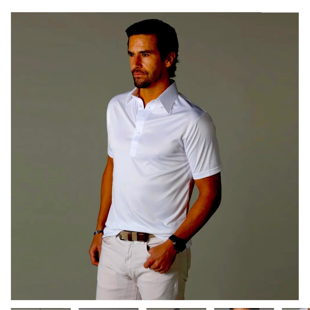 Collars & Co Polo white size Medium M
